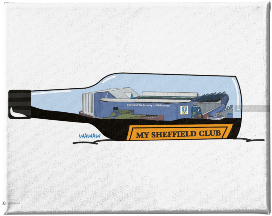 MY SHEFFIELD CLUB SWFC - Wall Art - Poster - Print - Canvas - Illustration