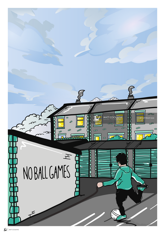 NO BALL GAMES - Sheffield Prints - Wall Art - Poster - Print - Canvas - Illustration
