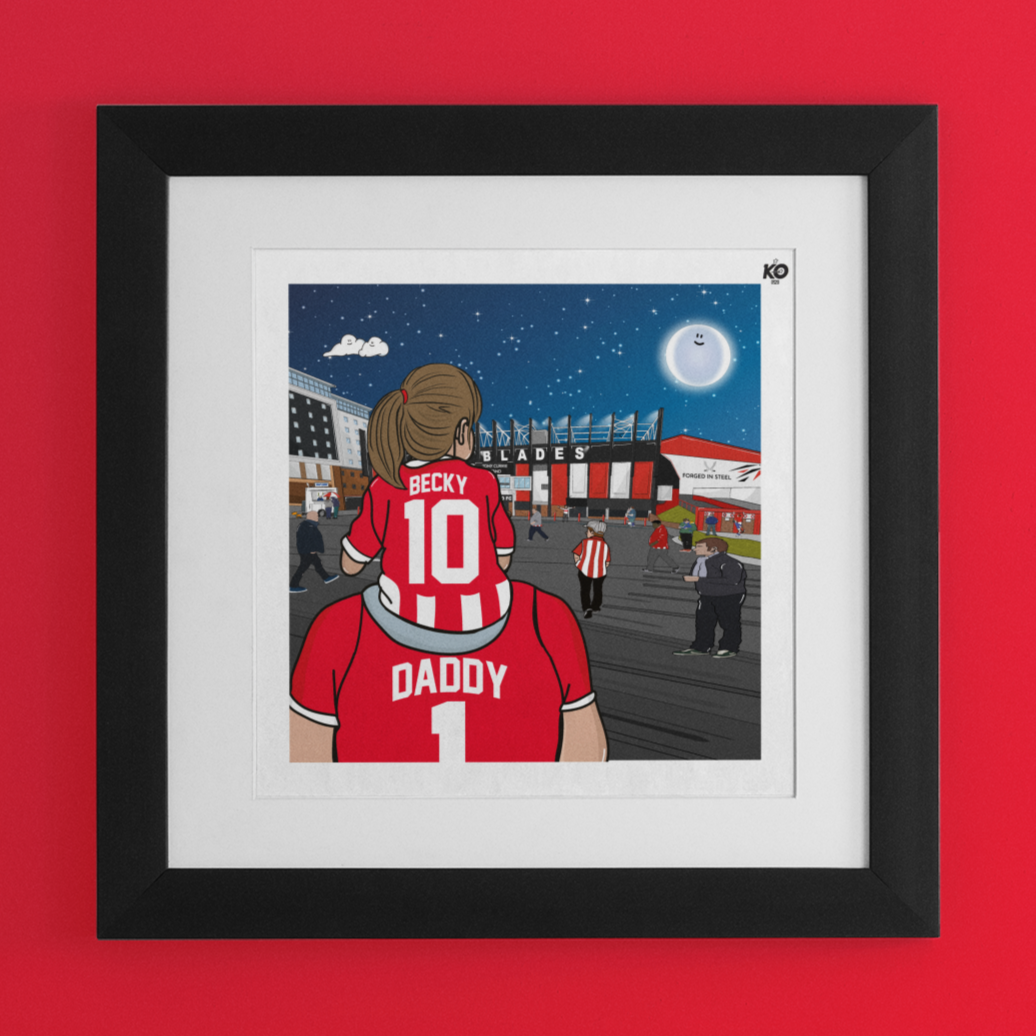 SUFC Dad & Lass – personalised print
