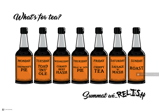 SUMMAT WI RELISH - Wall Art - Poster - Print - Canvas - Illustration