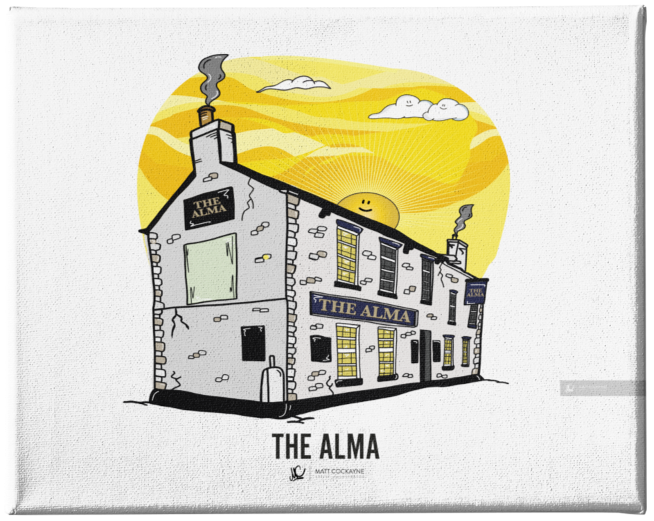 PUBS - ALMA - Wall Art - Poster - Print - Canvas - Illustration
