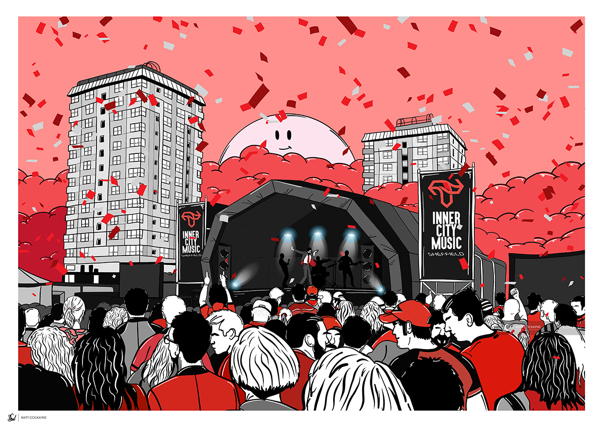 TRAMLINES - Wall Art - Poster - Print - Canvas - Illustration