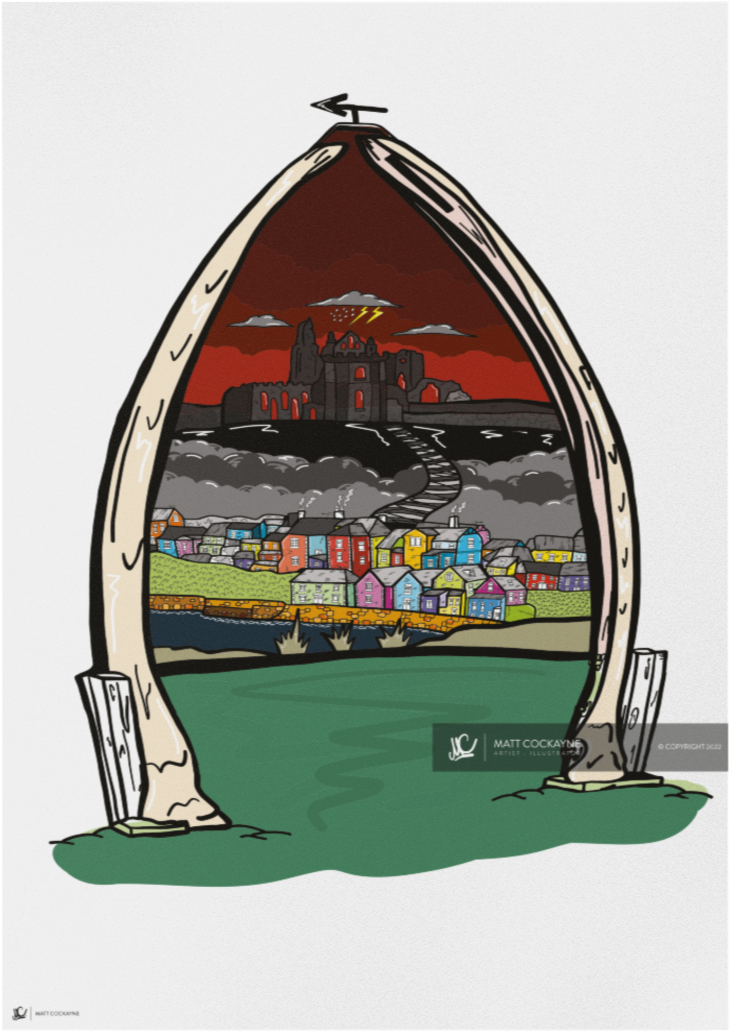 DRAC'S COAST - Whitby Prints - Wall Art - Poster - Print - Illustration