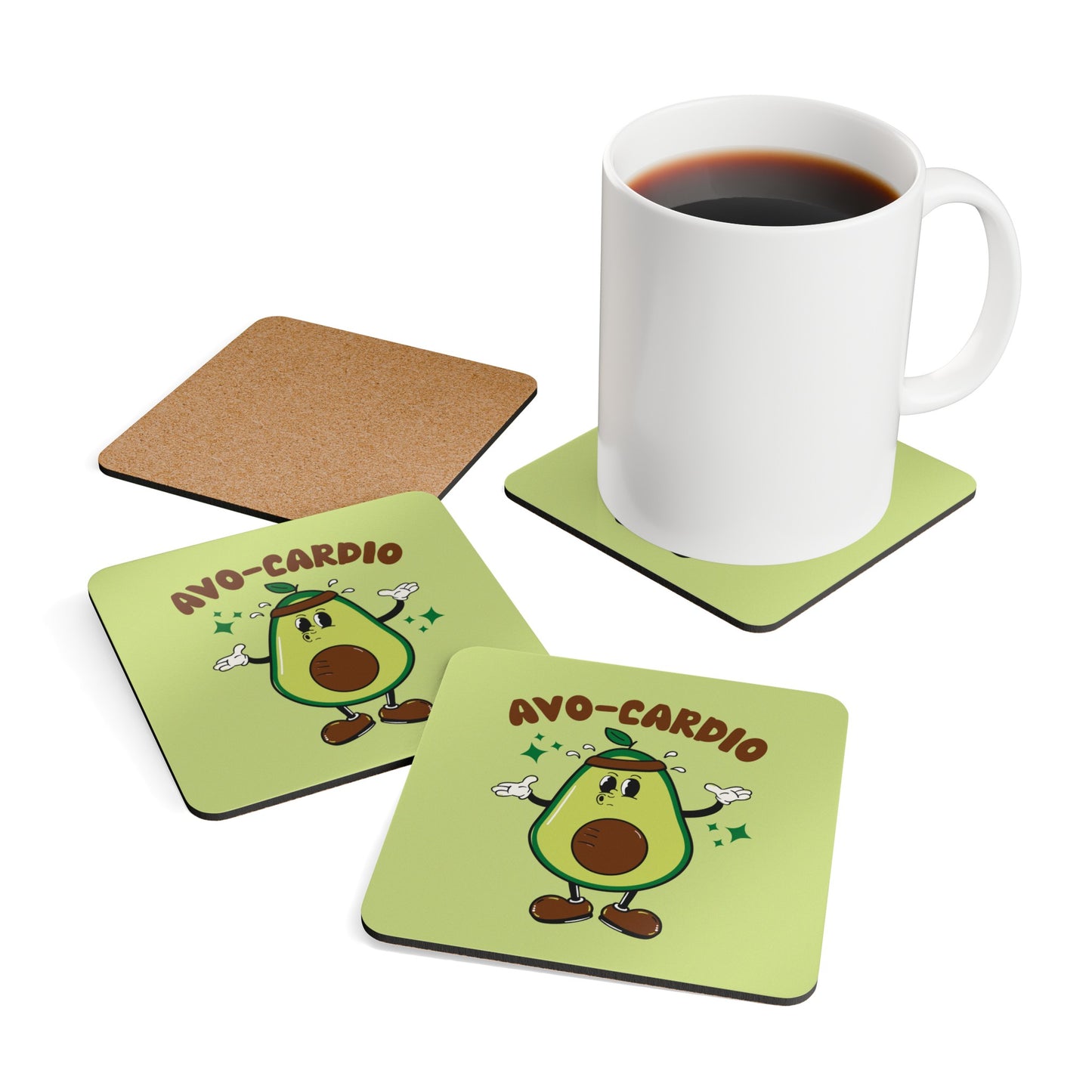 Avo-Cardio Corkwood Coaster Set