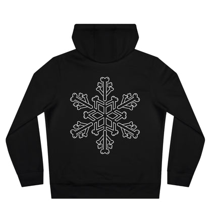 Dead Cold Hoodie — White Boneflake Hooded Sweatshirt