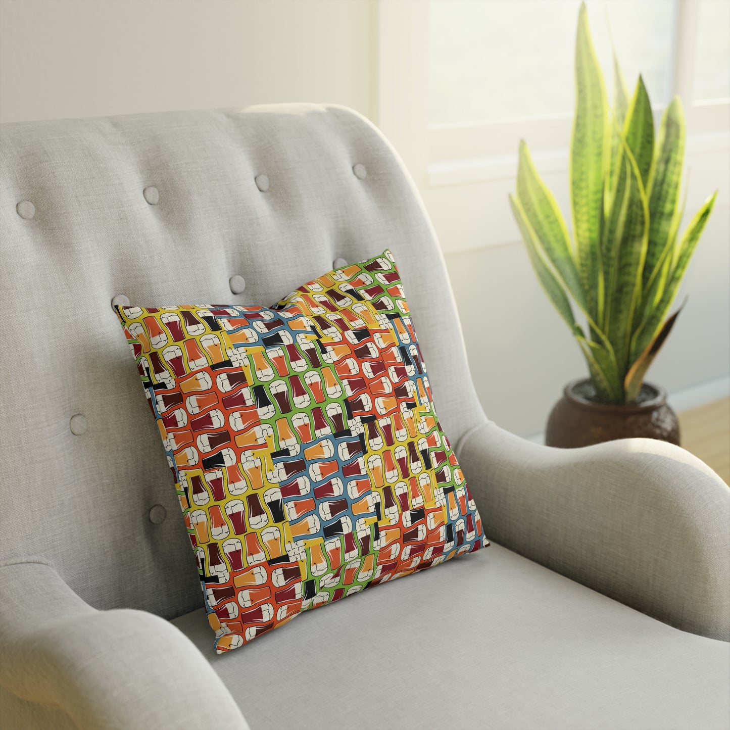 Retro Pop Art Beers Cushion