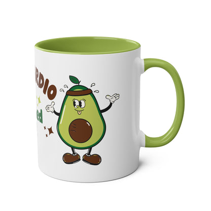 Avo-cardio Two-Tone Coffee Mugs, 11oz