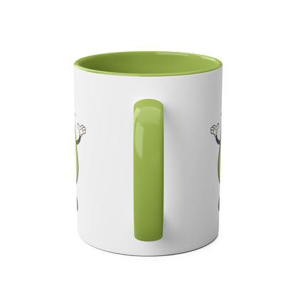 Avo-cardio Two-Tone Coffee Mugs, 11oz