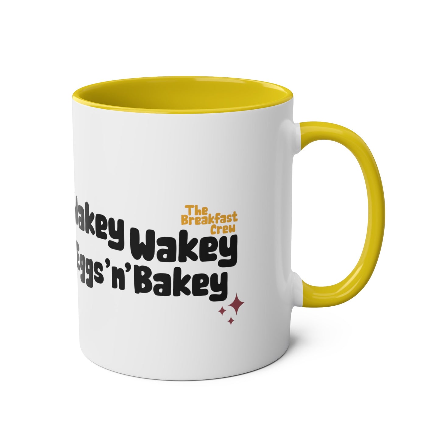 Wakey Wakey Eggs n Bakey - Two-Tone Coffee Mugs, 11oz