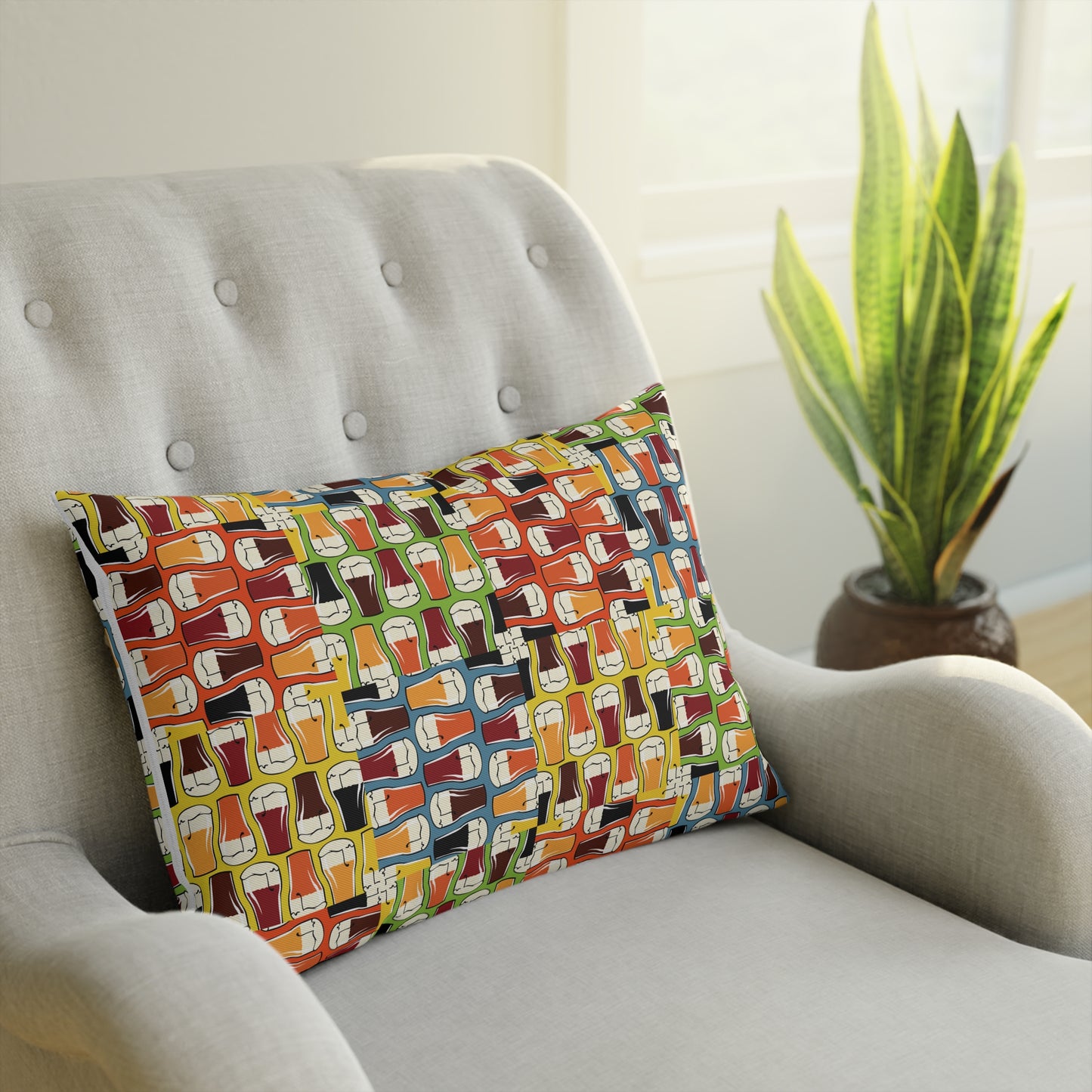 Retro Pop Art Beers Cushion