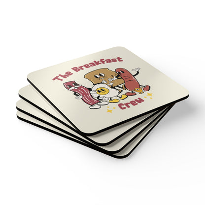 Breakfast Crew - Corkwood Coaster Set