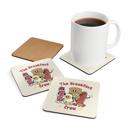 Breakfast Crew - Corkwood Coaster Set