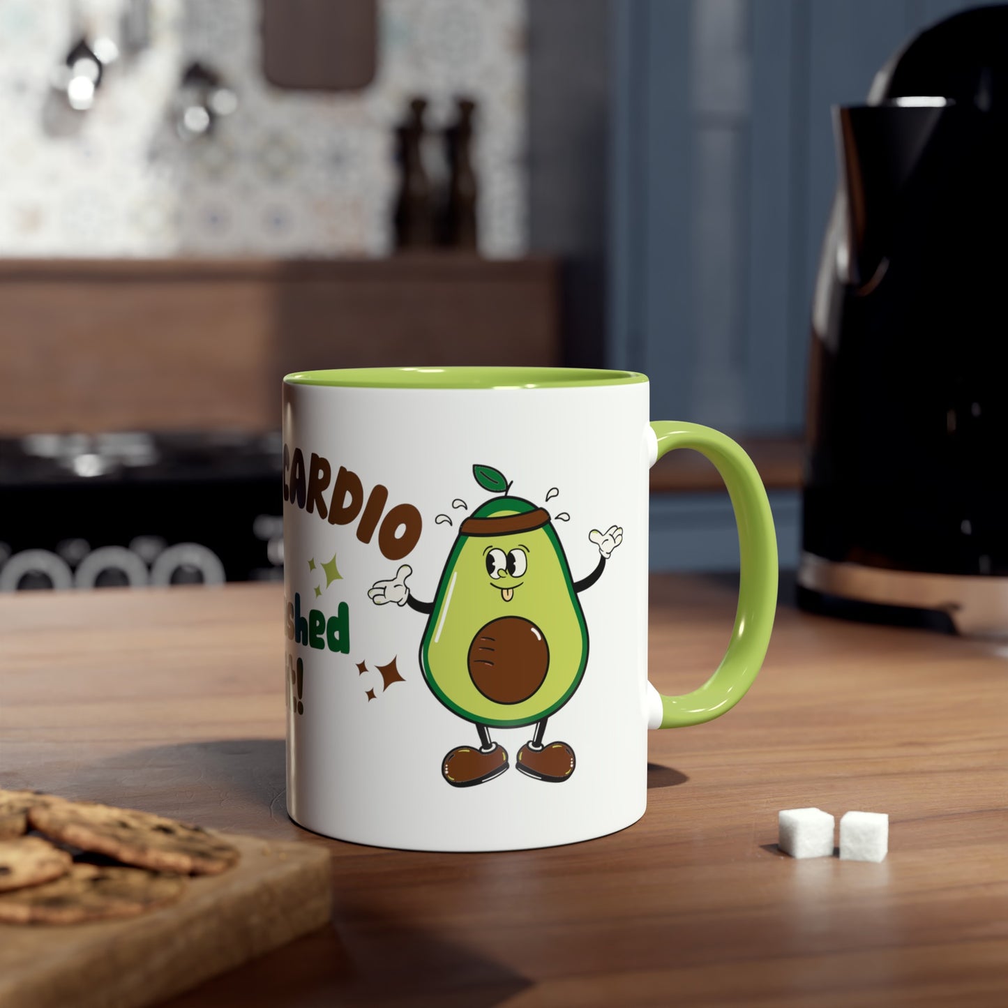 Avo-cardio Two-Tone Coffee Mugs, 11oz