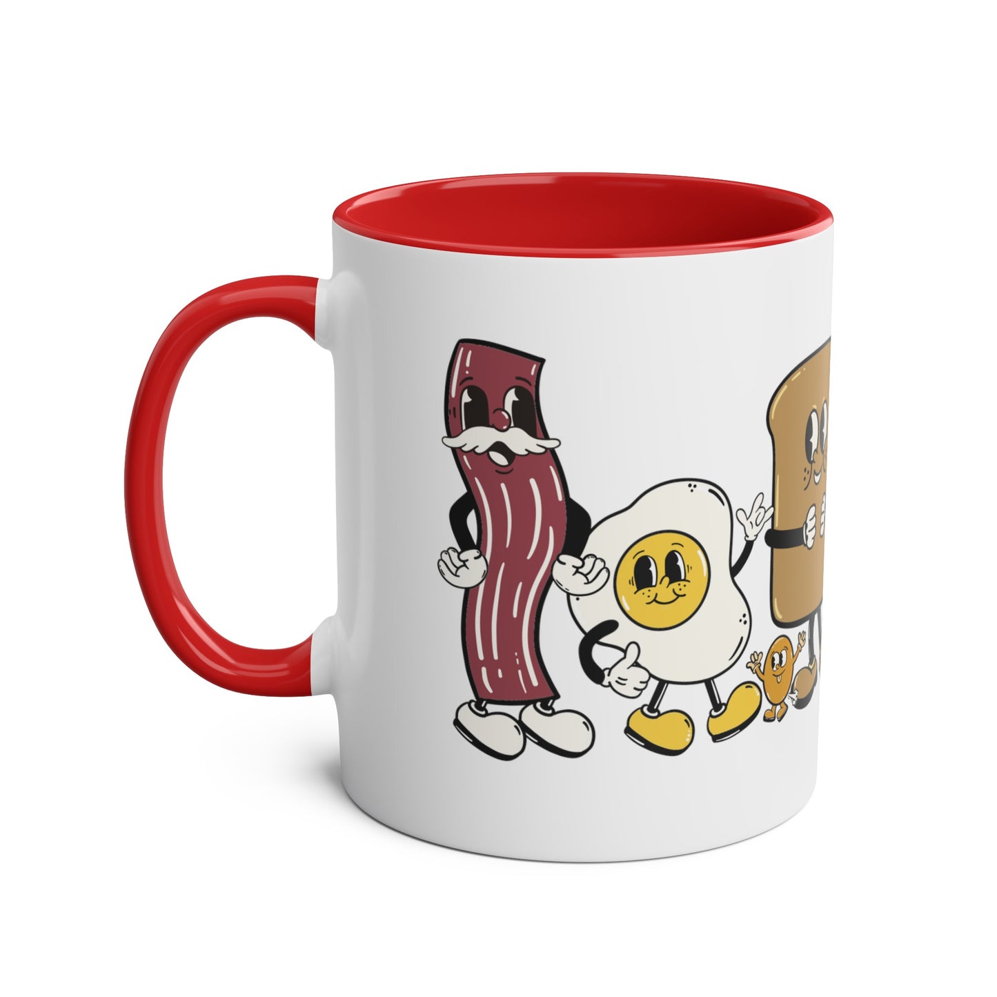 The Breakfast Crew - Two-Tone Coffee Mugs, 11oz