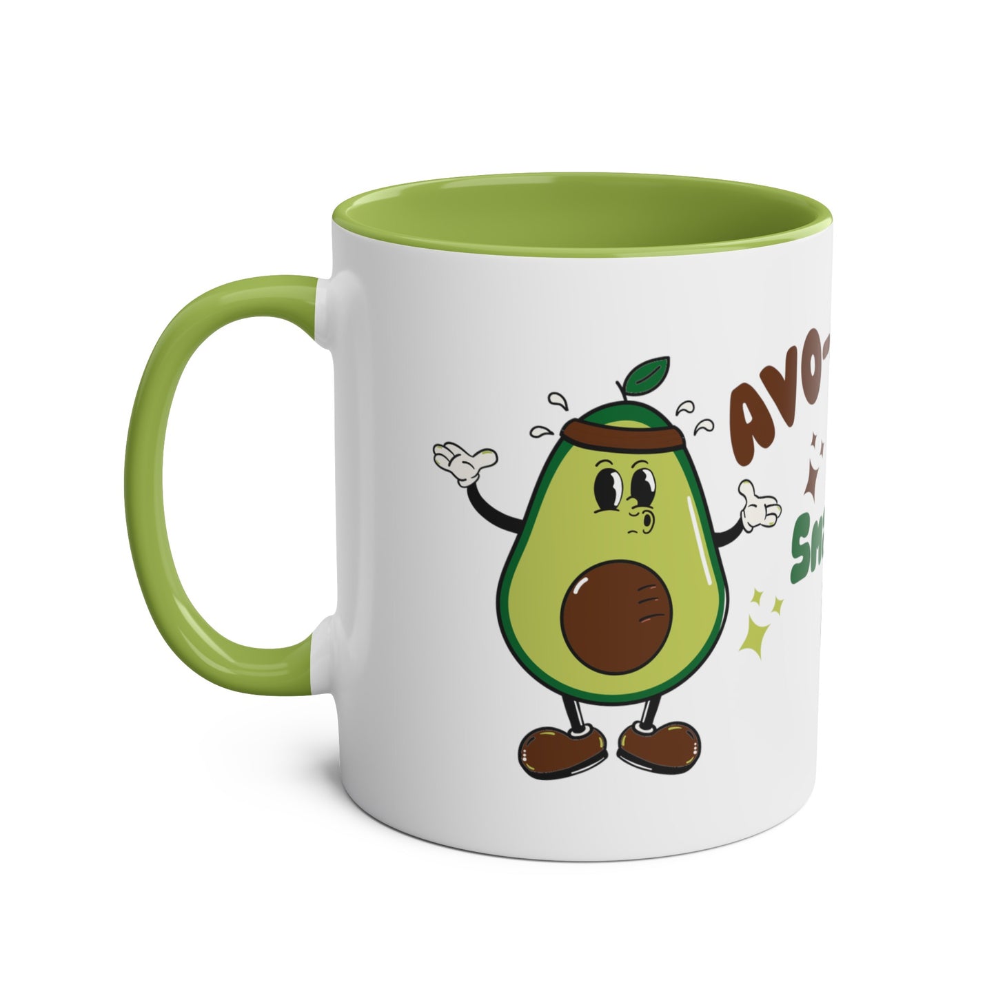 Avo-cardio Two-Tone Coffee Mugs, 11oz