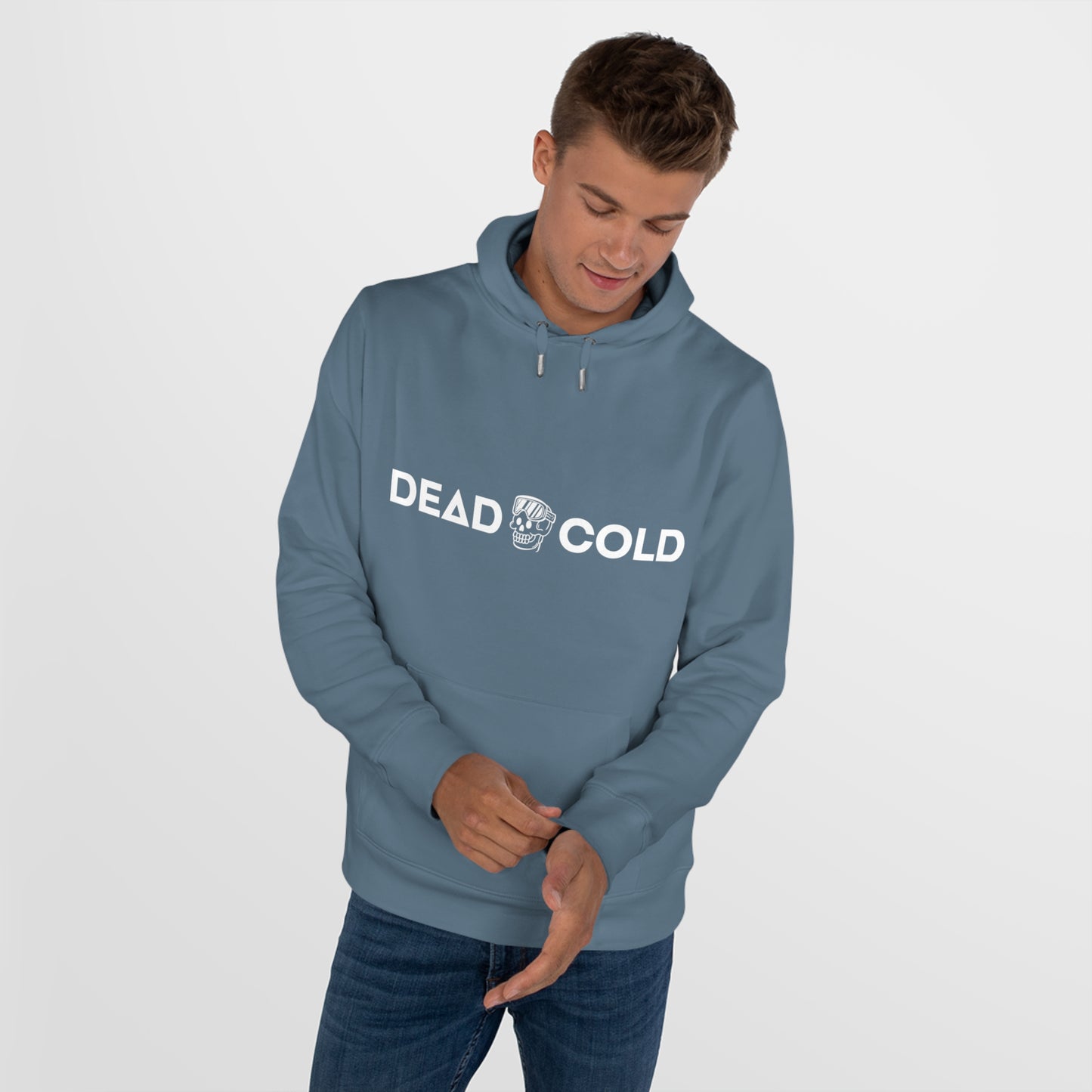 Dead Cold Hoodie — White Boneflake Hooded Sweatshirt