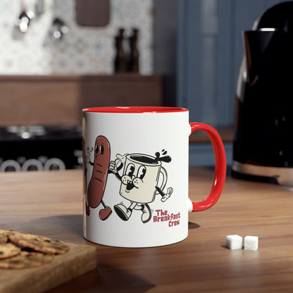 The Breakfast Crew - Two-Tone Coffee Mugs, 11oz