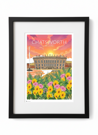 CHATSWORTH - Peak District Prints - Wall Art - Poster - Print - Canvas - Illustration