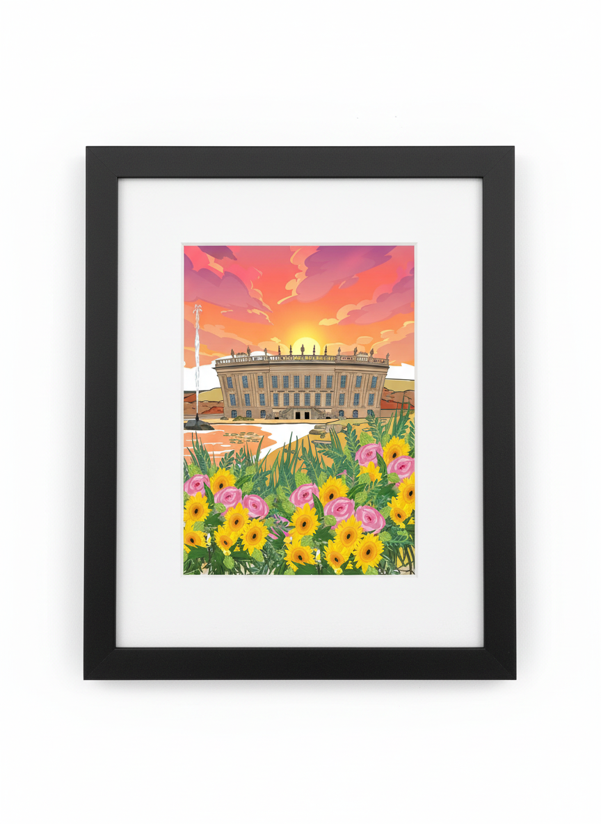 CHATSWORTH - Peak District Prints - Wall Art - Poster - Print - Canvas - Illustration