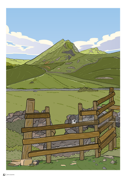 CHROME HILL - Peak District Prints - Wall Art - Poster - Print - Canvas - Illustration