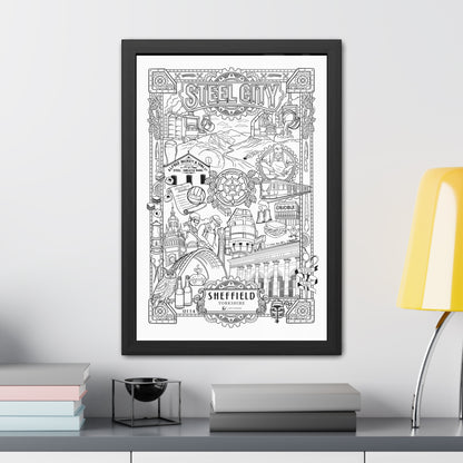 Sheffield Heritage Print | Steel City Artwork | Sheffield Illustration | Yorkshire Wall Art | Industrial Art Print | Sheffield Gift | UK City Poster
