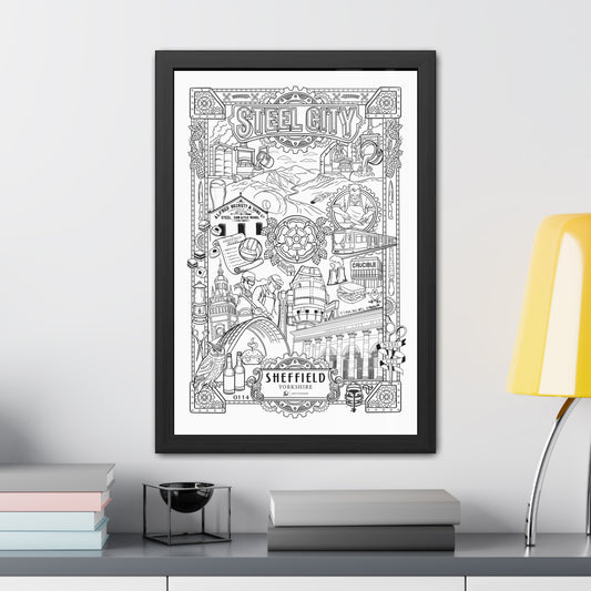 Sheffield Heritage Print | Steel City Artwork | Sheffield Illustration | Yorkshire Wall Art | Industrial Art Print | Sheffield Gift | UK City Poster