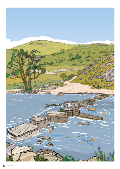 DOVEDALE - Peak District Prints - Wall Art - Poster - Print - Canvas - Illustration