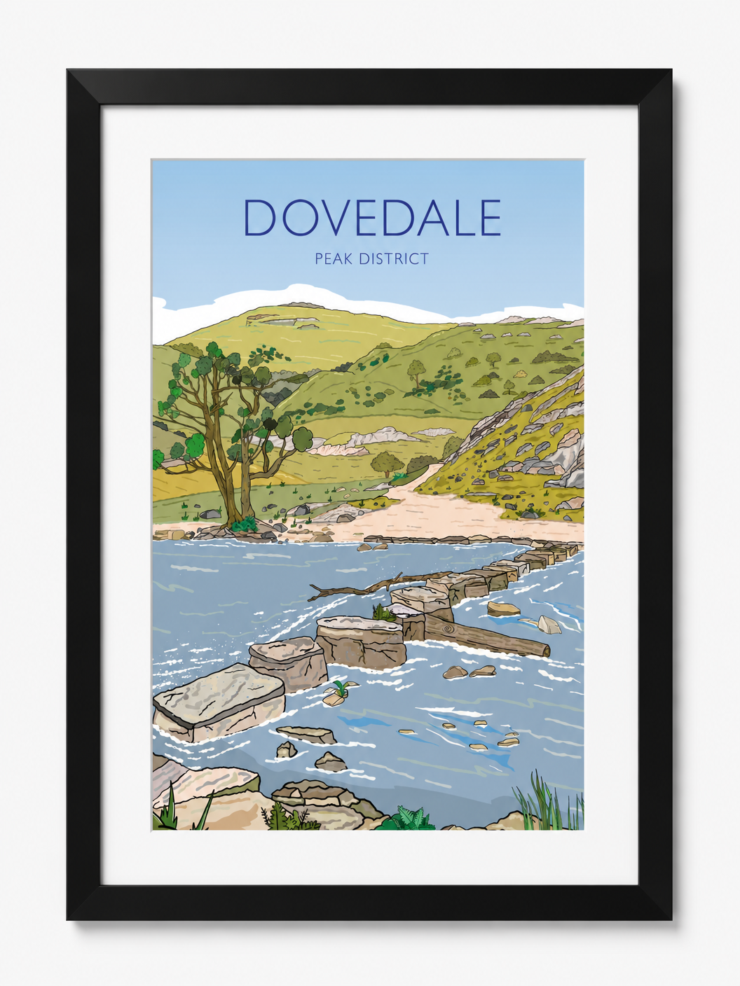DOVEDALE - Peak District Prints - Wall Art - Poster - Print - Canvas - Illustration