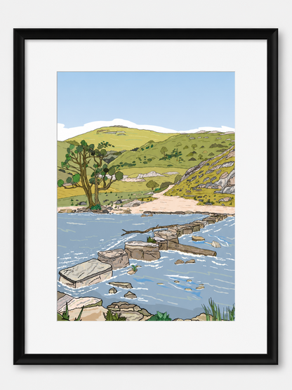 DOVEDALE - Peak District Prints - Wall Art - Poster - Print - Canvas - Illustration