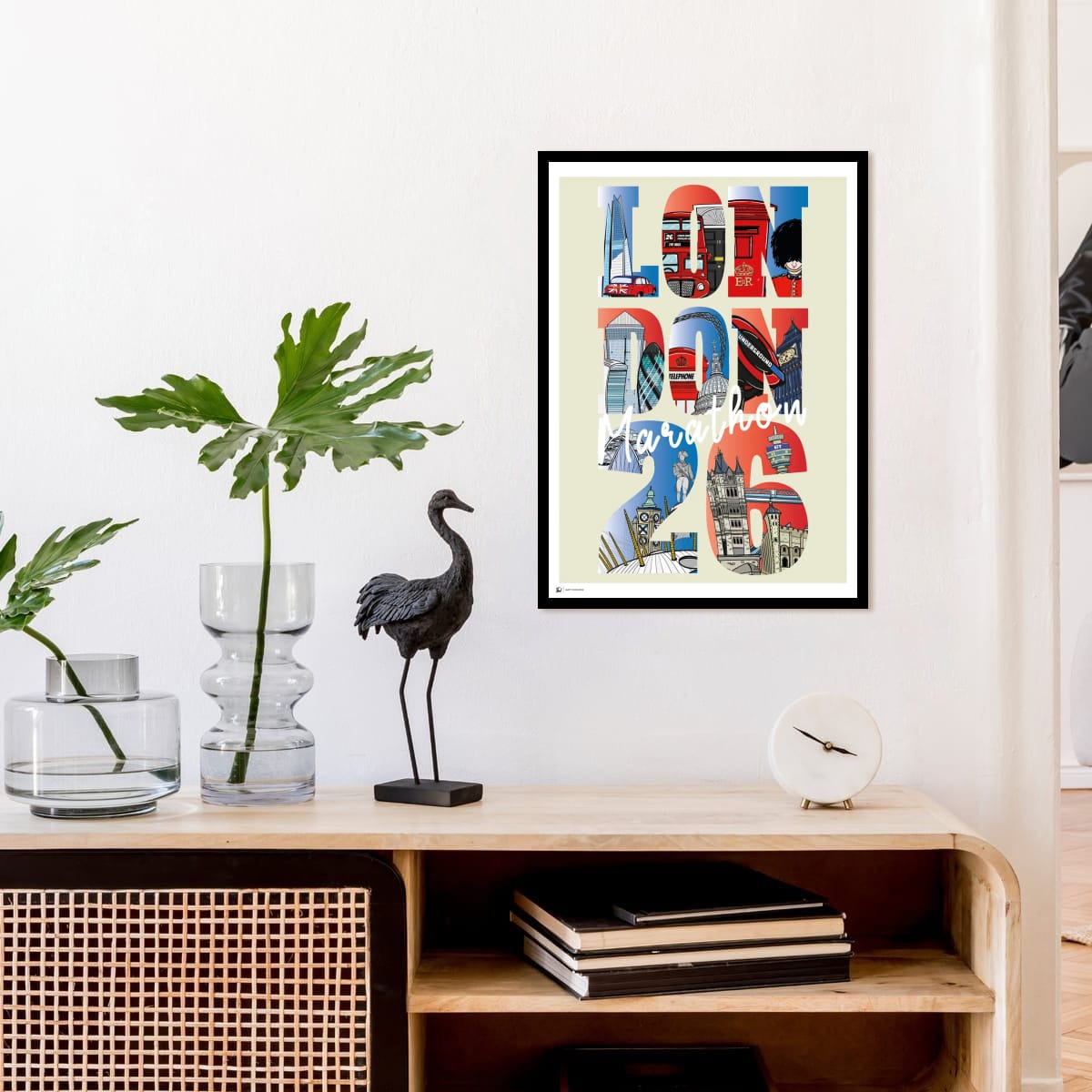 London Marathon 2026 Print – Illustrated Landmarks Artwork Keepsake