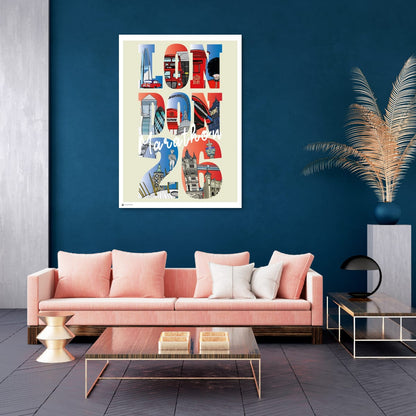 London Marathon 2026 Print – Illustrated Landmarks Artwork Keepsake