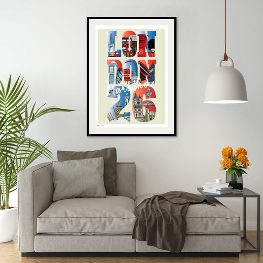 London Marathon 2026 Print – Illustrated Landmarks Artwork Keepsake