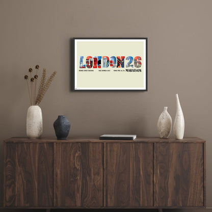Personalised London Marathon Print – Custom Runner Gift, Finisher Keepsake, Landmarks Poster