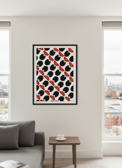 London Guards Print | Royal Guard Repeating Pattern Art | Pop Art Illustration