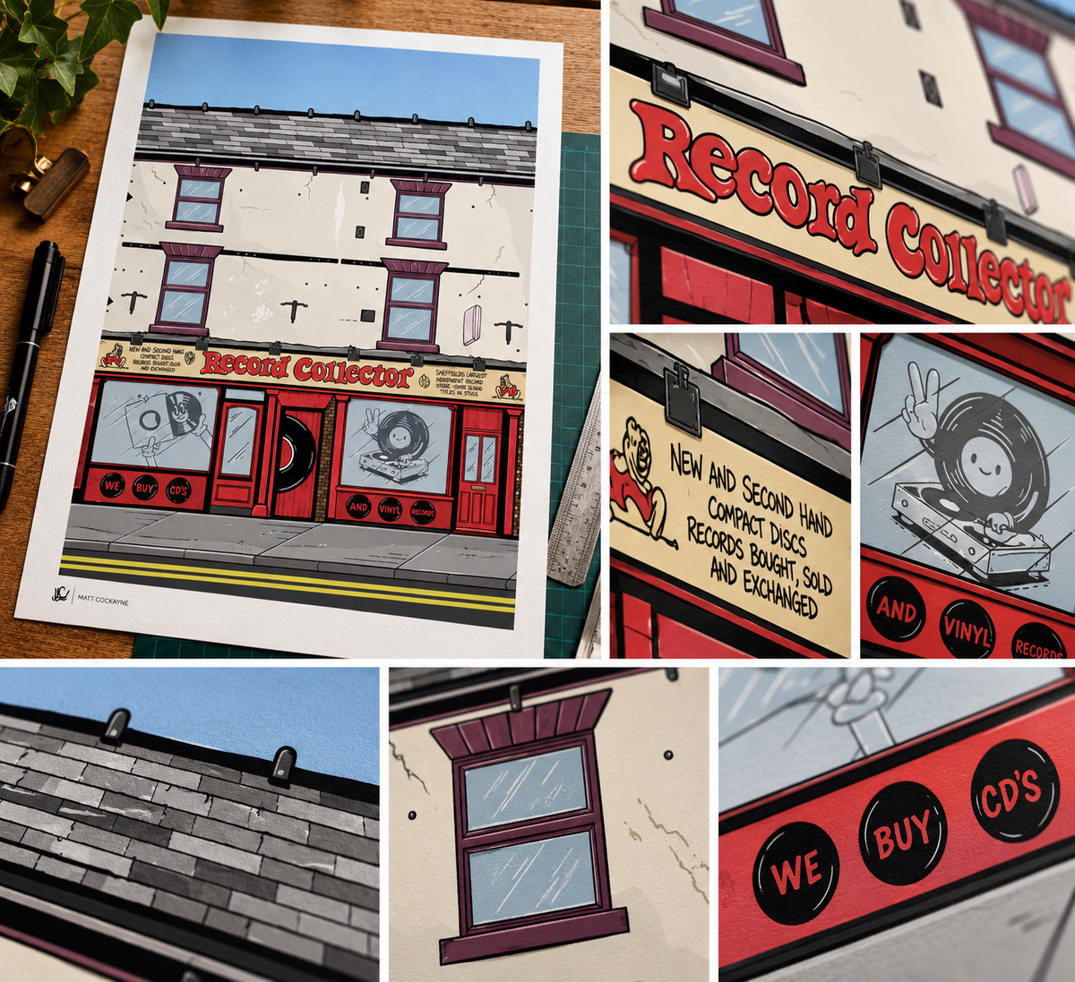 Record Collector Sheffield – Broomhill Art Print