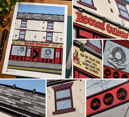 Record Collector Sheffield – Broomhill Art Print
