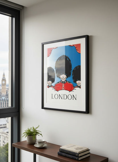 London Guards Poster | Royal Guard British Soldier Pop Art Print