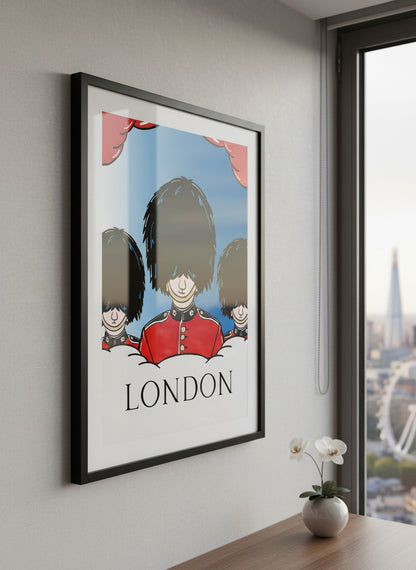 London Guards Poster | Royal Guard British Soldier Pop Art Print