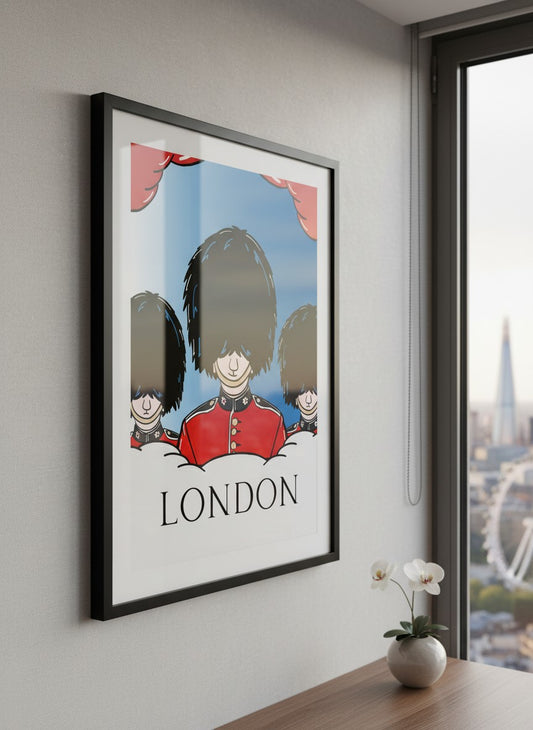 London Guards Poster | Royal Guard British Soldier Pop Art Print
