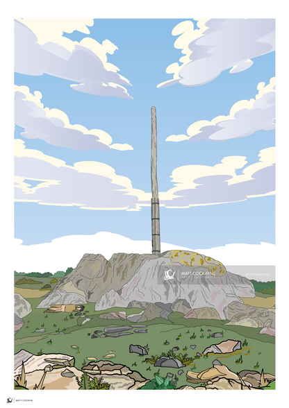 STANAGE POLE - Peak District Prints - Wall Art - Poster - Print - Canvas - Illustration