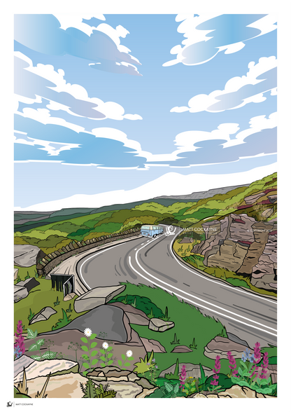 SURPRISE VIEW - Peak District Prints - Wall Art - Poster - Print - Canvas - Illustration