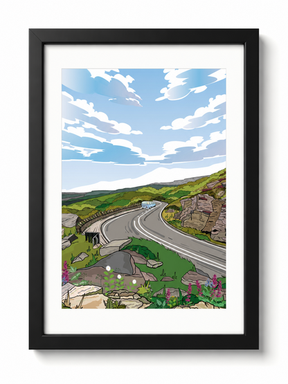 SURPRISE VIEW - Peak District Prints - Wall Art - Poster - Print - Canvas - Illustration