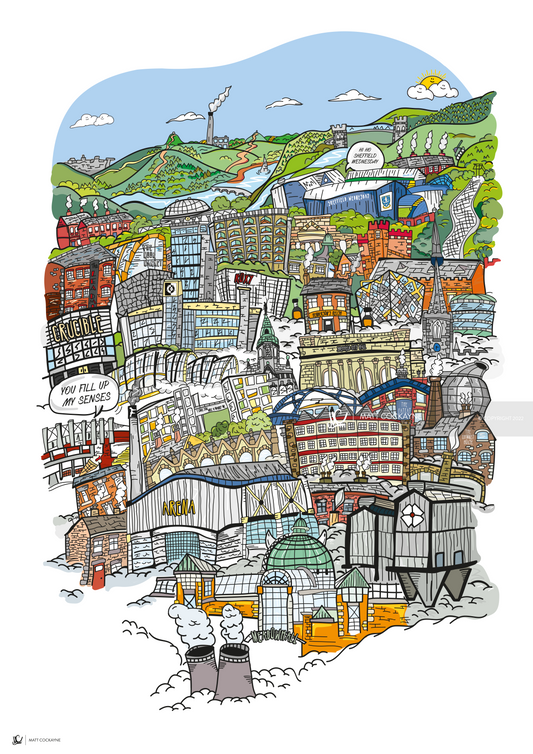 Sheffield Mashup Signed Print
