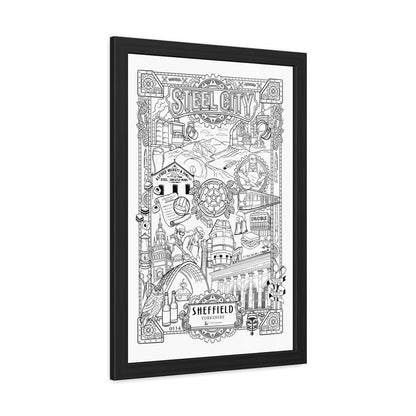 Sheffield Heritage Print | Steel City Artwork | Sheffield Illustration | Yorkshire Wall Art | Industrial Art Print | Sheffield Gift | UK City Poster