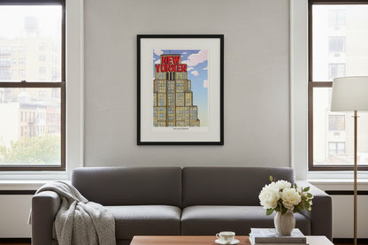 New Yorker Hotel Print, New York City Skyline Wall Art, NYC Architecture Poster, Urban Illustration, NYC Travel Art, Modern Cityscape Gift (Copy)