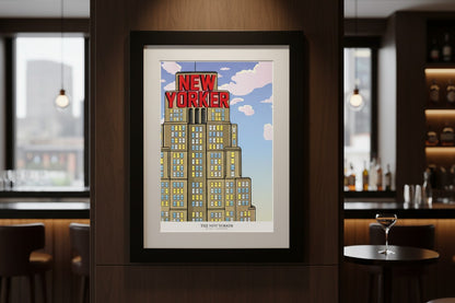 New Yorker Hotel Print, New York City Skyline Wall Art, NYC Architecture Poster, Urban Illustration, NYC Travel Art, Modern Cityscape Gift (Copy)