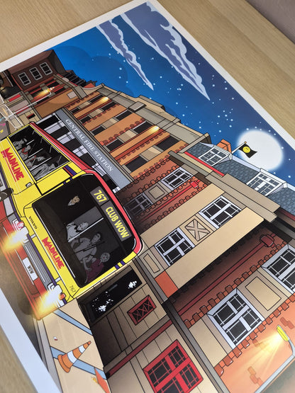 Club Wow Mega Bus Print