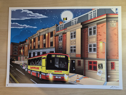 Club Wow Mega Bus Print