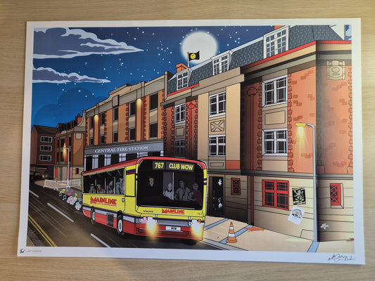 Club Wow Mega Bus Print