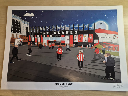 Bramall Lane Match Night Print